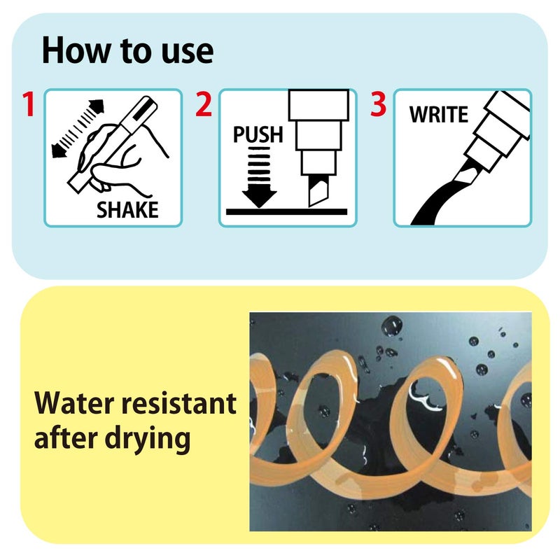 زيج أقلام تحديد زيج بوسترمان ذات رأس 15 ملم، متعددة الألوان، عبوة من 8 أقلام - Image 5